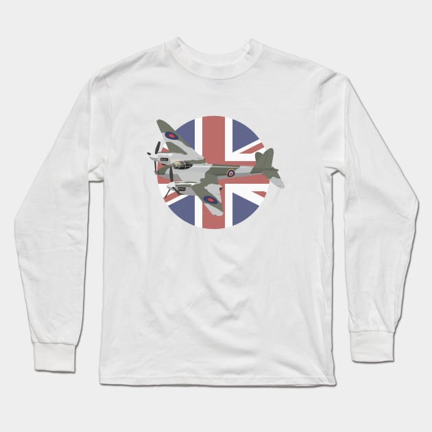 de Havilland DH.98 Mosquito British WW2 Airplane Long Sleeve T-Shirt by NorseTech